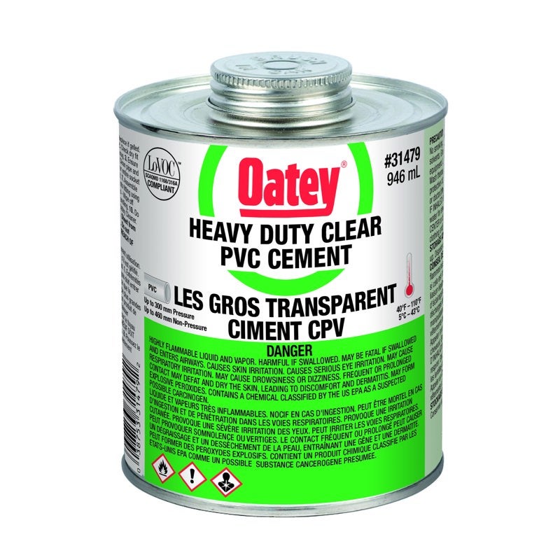 Photo of Oatey Heavy Duty Clear PVC Cement