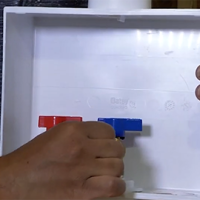 Washing Machine Box With Drain and Valve Flexibility